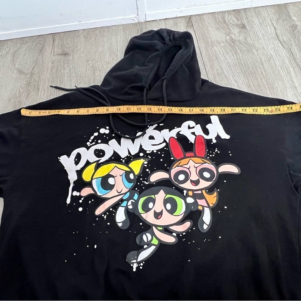 VTG Y2K Powerful Power Puff Girls Cartoon Graphic Crew Neck Sweatshirt Hoodie XL - Picture 5 of 9